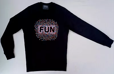 Markus Lupfer Black & Sequinned  Fun  Jumper. Size XS (6/8) • $56.77