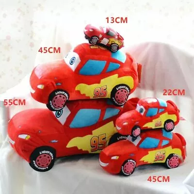 22cm Lightening Mcqueen Disney Cars Pixar Soft Plush Doll Decor Pillow Kids Toy • $22.95