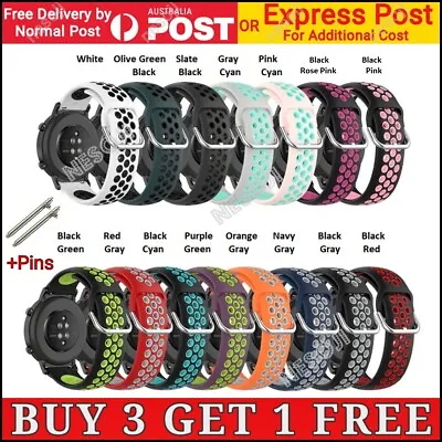 Silicone Band Strap For Samsung Galaxy Watch 4 Classic 40/42/44/46mm 20mm 22mm • $6.95