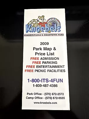 2009 Knoebels Amusement Park Guide & Map - Elysburg PA • $5