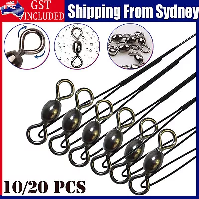 10/20x 3 Way Crane Swivels Fishing Tackle Hooks Crane Barrel Stainless Bass Carp • $6.45