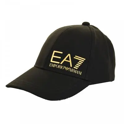 Armani EA Mens Train Core ID Woven Cap (Black/Gold) • £44.99