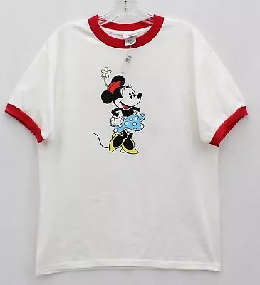 NWT Vintage Disney Store Minnie Mouse Ringer Tee T-Shirt Sz M Mickey Mouse • $39.99