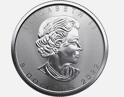 2022 Canadian Silver Maple Leaf $5 Leaf - 1 Oz • $24.89