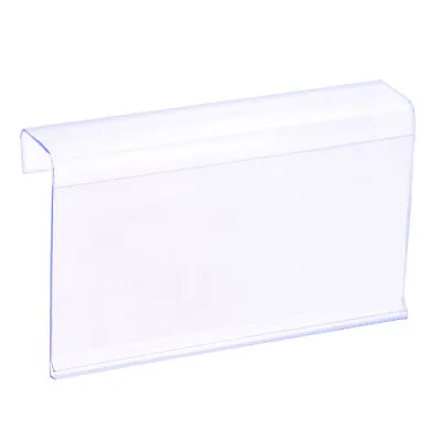 Label Holder L Shape 100x60mm Clear Plastic For Wire Shelf Pack Of 20 • £13.52