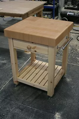 £705 • Buy Butchers Block Trolley Butchers Block Top And Painted Base