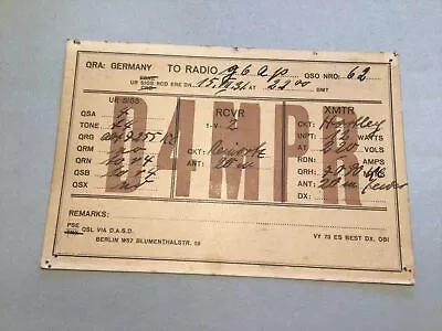 £10 • Buy QSL Radio Card Germany 1931  Ref 65413