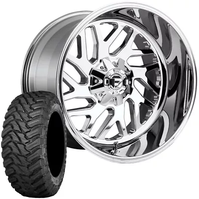 4-Fuel Triton 20x10 6x135/6x5.5  Chrome Rims W/33x12.50R20LT Atturo M/T Tires • $2788.99