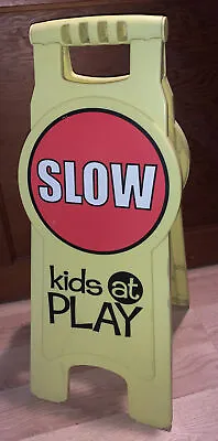 $44.99 • Buy TOYSRUS Safety Slow Kids At Play Double Neighborhood School Floor Sign 26 ×10.5 