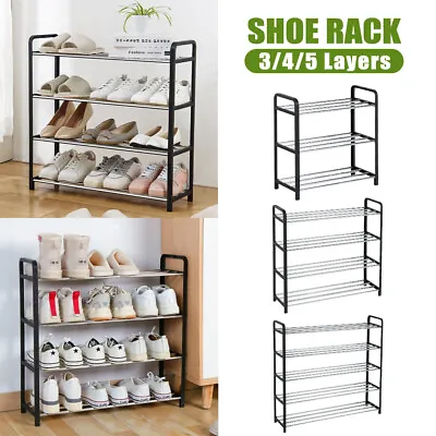 $15.10 • Buy Shoe Rack Storage Organizer Shelf Stand Shelves 3/4/5 Tiers Layers Shoe Storage