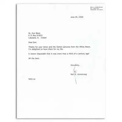 Neil Armstrong Autograph - Signed Typed Letter • £2995