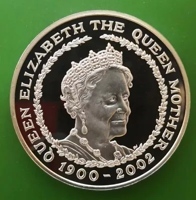 2002 Silver Proof Five-pound Coin Queen Mother #2050 • £24