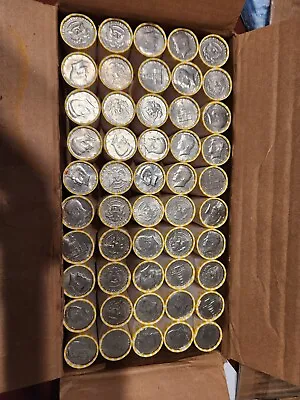 One Roll 20 Coins Kennedy (1/2) Half Dollar Bank Wrapped $10 Face Value From Box • $22.95