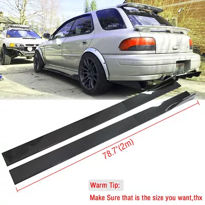 78.7'' Carbon Fiber Side Skirt Spoiler Rocker Panel Lip For Subaru Impreza GC GF • $99.11