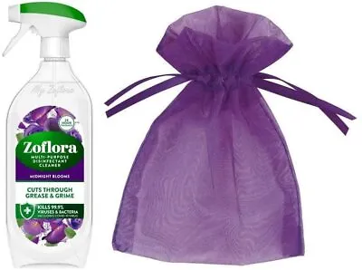 Zoflora Spray Midnight Blooms Disinfectant Cleaner 800ml.+Organza Bag • £7.05