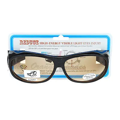 Computer Glasses Fit Over 63mm OTG Frame Anti Glare/Blue Rays UV Protection • $13.95