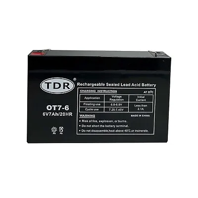 OT7-6 6V 7Ah 7.0AH Sealed Lead-Acid Battery Rechargeable   4.5AH 5AH 4.0AH • $32.95