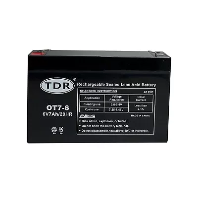 OT7-6 6V 7Ah 7.0AH Sealed Lead-Acid Battery Rechargeable   4.5AH 5AH 4.0AH • $32.95