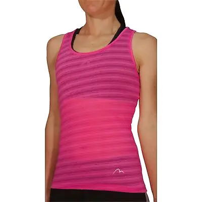 More Mile Womens Breathe Training Vest Pink Ultra Lightweight Seamless Tank Top • £3.50