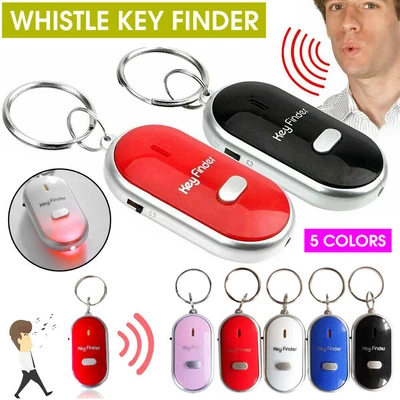 £3.09 • Buy Lost Key Finder Whistle Beeping Flashing Locator Remote Keychain LED Sonic Torch