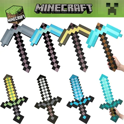 12'' Halloween MineCraft Diamond Sword & Pickaxe Soft EVA Foam Model Kids Toys • $8.99