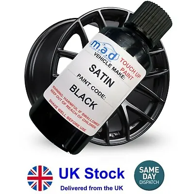 $15.62 • Buy Satin Black Touch Up Kit For Alloy Wheel And Bodywork Repair Kit Paint