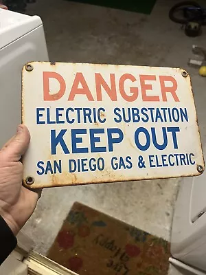 Vintage San Diego Gas & Electric Metal Sign - Vintage Signage - California • $50
