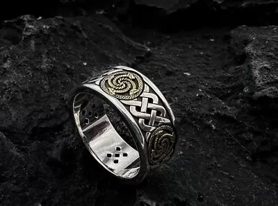 Nordic Dragon Vikings Braided Vintage Ring. Size 8. Adjustable • $9.99