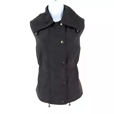 Erin London Vest Jacket Water Resistant Womens Size S Black Cotton Blend Pockets • $14.39