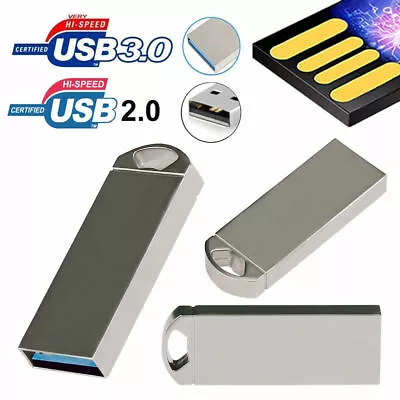 USB Memory Stick 64GB 32GB 16GB 8GB Mini Metal USB Flash Drive 3.0/2.0 Pen Drive • £3.35