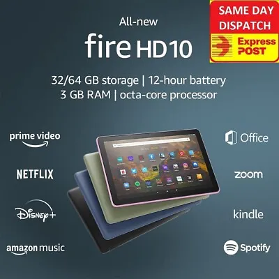 $209 • Buy 2021 AMAZON FIRE HD 10 WiFi TABLET 10.1  32G 1080p 11th Gen LATEST MODEL HD10