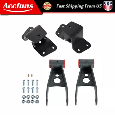 4  Lowering Parts Drop Shackles & Hangers For Chevy Gmc C1500 1988-1998 • $83.41