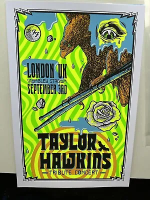 $200 • Buy Taylor Hawkins Tribute Concert London Wembley  Poster Foo Fighters 9/03/22