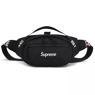 Supreme Black Cordura Waist Belt Bag Fanny Pack - Adjustable Strap • $55