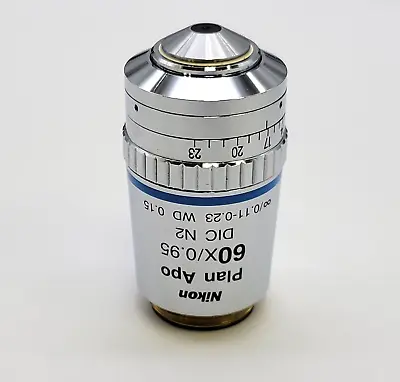 Nikon Microscope Objective Plan Apo 60x Dry DIC N2 ∞/0.11-0.23  WD 0.15 • $2250