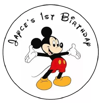 Mickey Mouse Personalized Custom Name Age Seals Labels Stickers Party Favors • $3.99