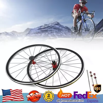 Wheels Road Bicycle Front & Rear Bike Wheelset Set 7-11 Speed C/V Brake 700C USA • $117