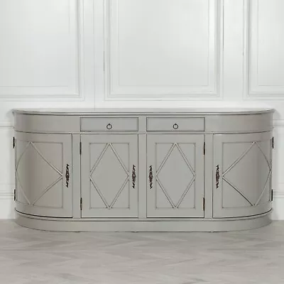 £799.99 • Buy SECONDS Classic French Carved Buffet Aged Grey Large Sideboard Cabinet Cupboard