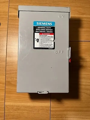 Siemens Gf322na Safety SwitchGeneral Duty3 Phase With 2 60A Fuses • $147.50