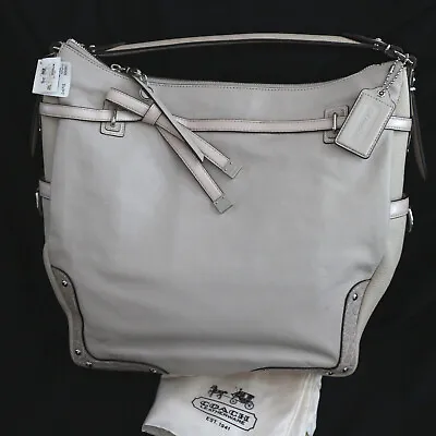 $403.20 • Buy NWT COACH 18665 Pinnacle Allie Leather Putty Hobo Shoulder Bag NEW $798