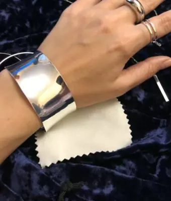 £6.90 • Buy Retro 925 Silver Vintage Womens Thick Cuff Bracelet Bangle Women Men