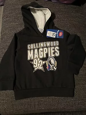 Size 2 Collingwood Football Club Hoodie Hooded Jumper New BNWT • $14