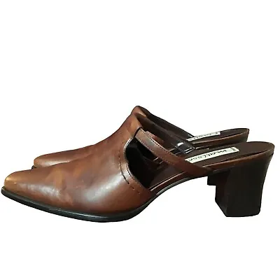 Matisse Mules Womens Size 8 M Brown Leather Block Heel Clogs • $34.88