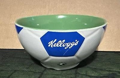 Kelloggs 2004 Euro Football Cereal Bowl Blue & White - Free Uk Delivery • £19.99