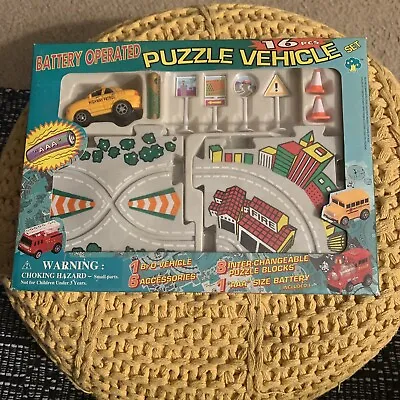 Battery Operated Puzzle Vehicle 16 Piece Play Set Highway Patrol - Sensory NEW • $30