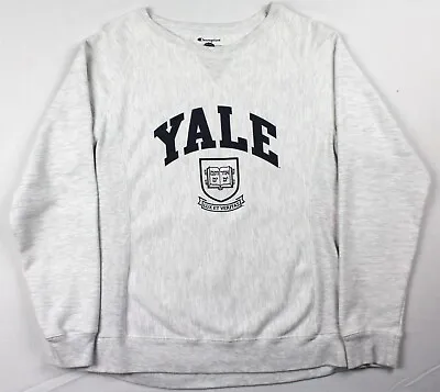 Yale University Champion Reverse Weave Crewneck Sweatshirt Womens Medium • $19.99