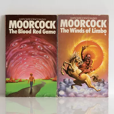 MICHAEL MOORCOCK The Blood Red Game + The Winds Of Limbo - 1970s Mayflower SF • £8