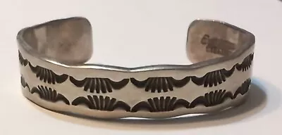 Navajo Emerson Bill Sterling Stamped Men's Cuff Bracelet • $174.99