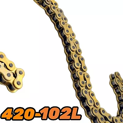 420 Gold Chain 102 Link Coolster Taotao Sdg 107 109 Pit Dirt Bike Atv • $17.99