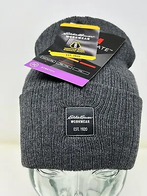 Eddie Bower Workwear Cuffed Beanie Hat Warm Knit 3M THINSULATE Gray NWT • $25.96